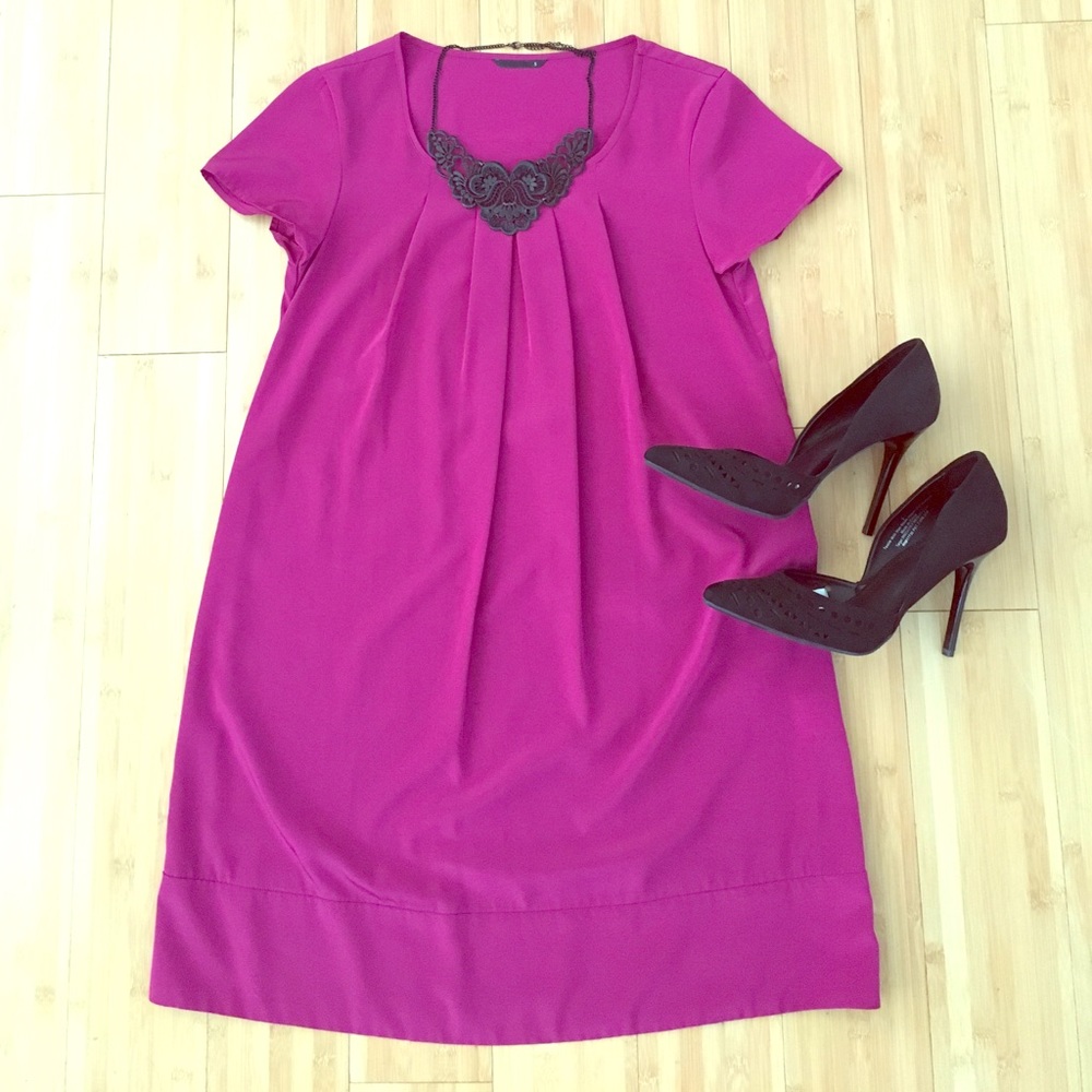 Fuscia Uniqlo shift dress