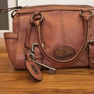 Fossil Leather Rose Handbag