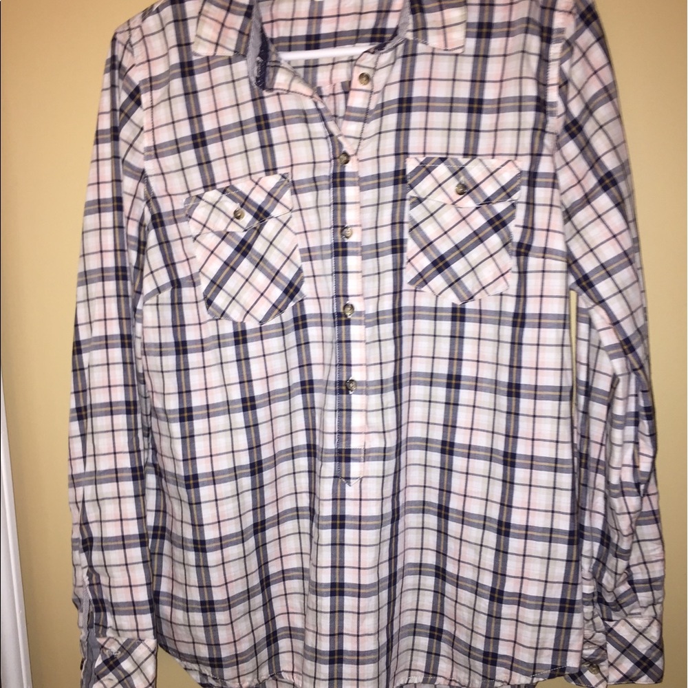 Casual multi colored flannel