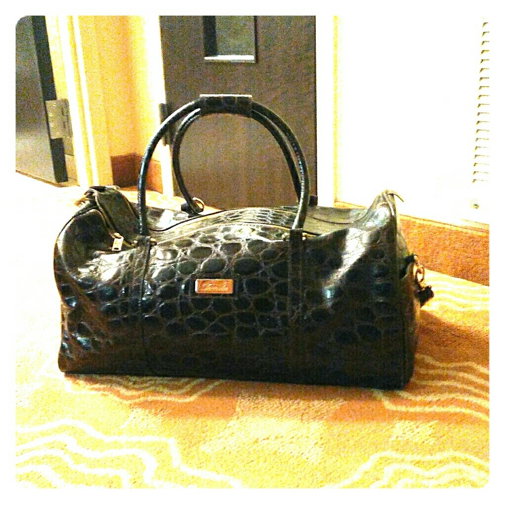 Italia croc Patent TERRIDA Luxury Travel DUFFEL