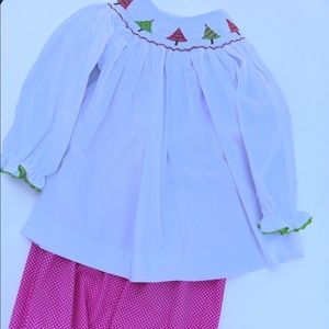 Castles & Crowns Christmas Pant Set size 4/5