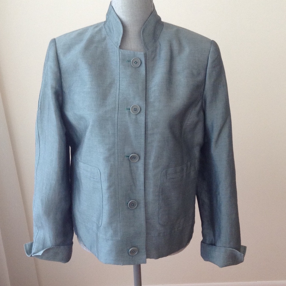 Dark Sea Foam Green Nehru Style Jacket