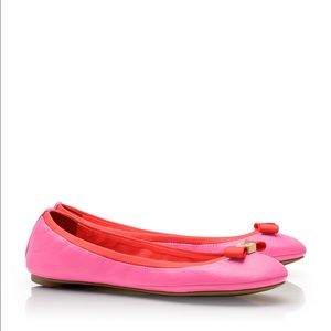 Tory Burch Eddie logo ballet flat 8.5 pink