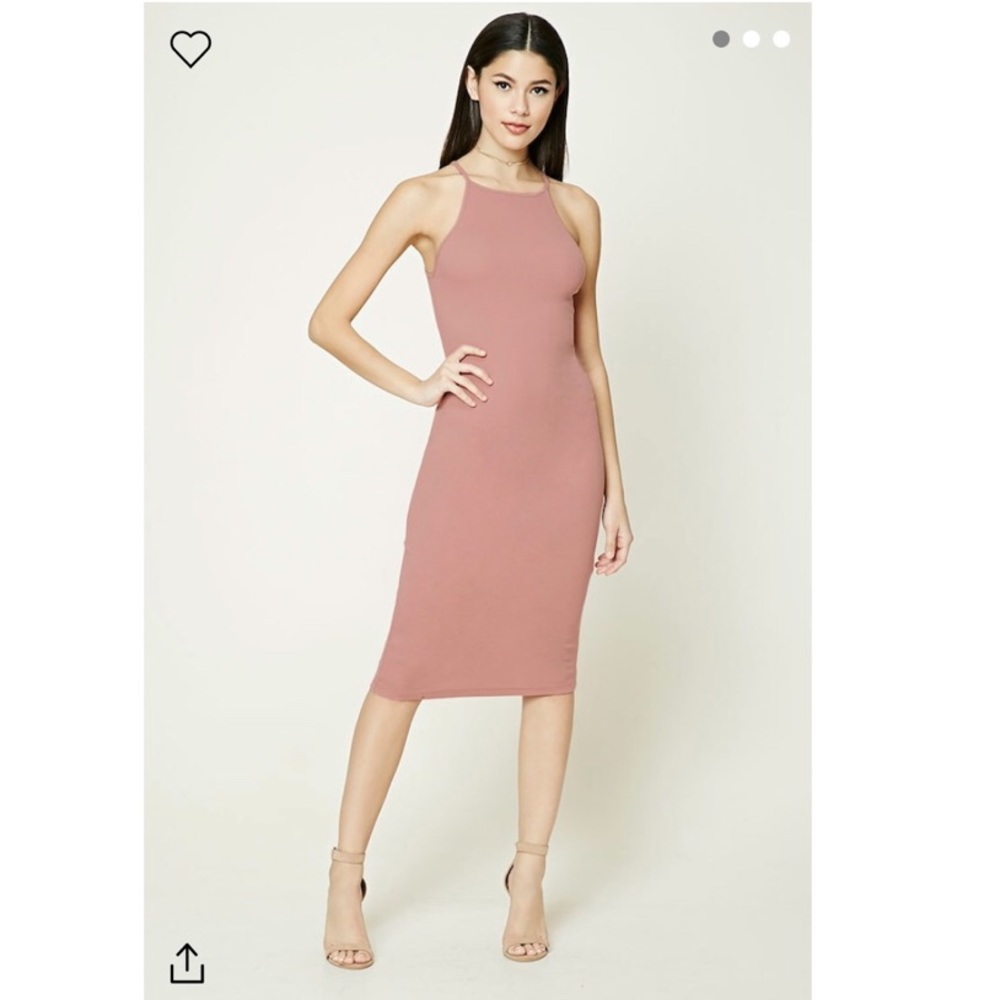 Forever 21 Ribbed Body Con Midi Dress
