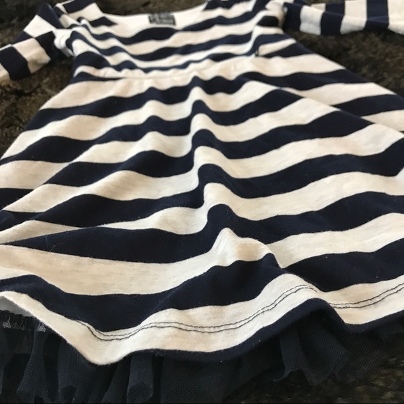 Pink Violet Black Striped Tulle Dress - Girls 6 - Picture 3 of 5