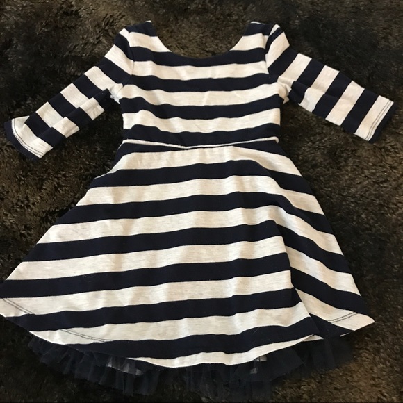 Pink Violet Black Striped Tulle Dress - Girls 6 - Picture 5 of 5