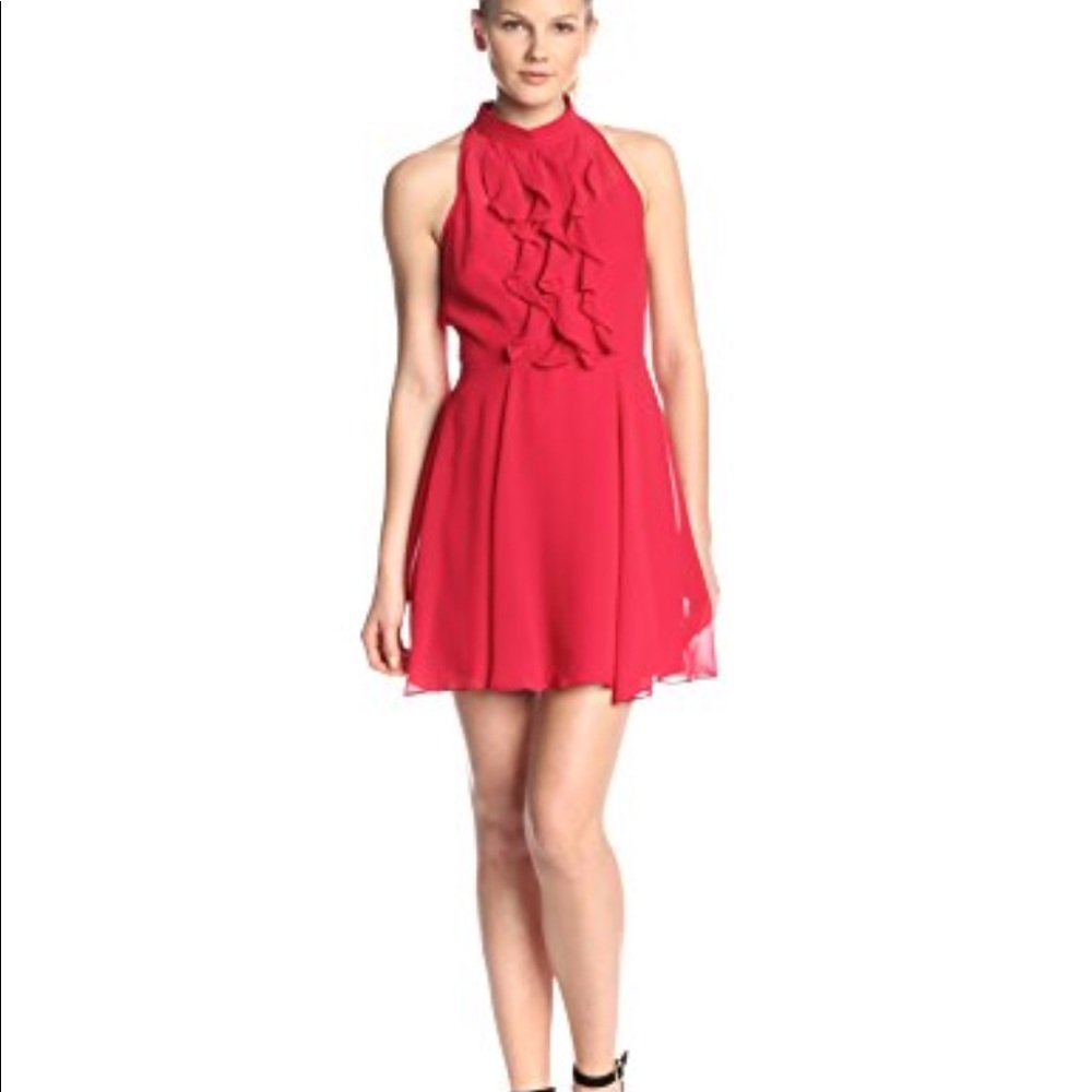 BCBGgeneration red ruffle front dress