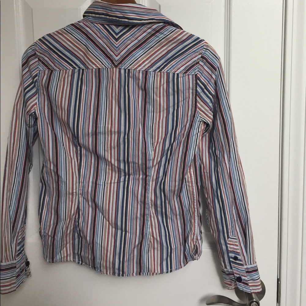 Tommy Hilfiger striped button down blouse - Picture 2 of 3