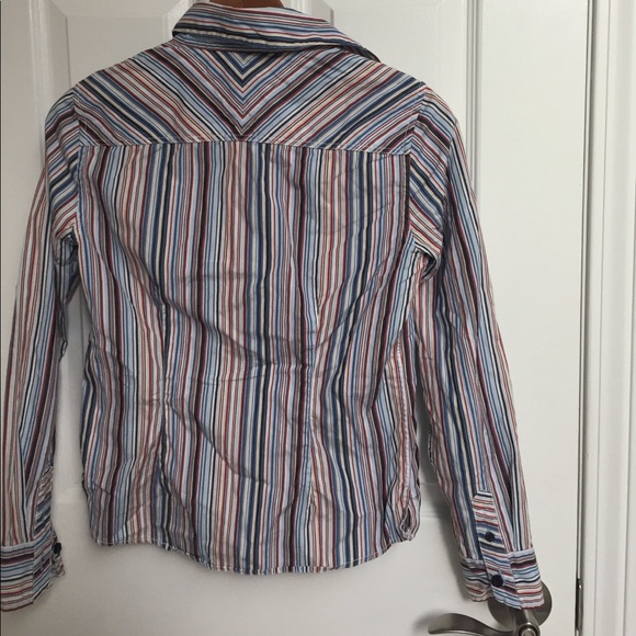 Tommy Hilfiger striped button down blouse - Picture 2 of 3