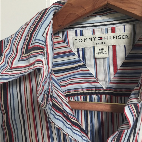 Tommy Hilfiger striped button down blouse - Picture 3 of 3