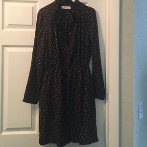 Like new Loft size 10 black long sleeved dress