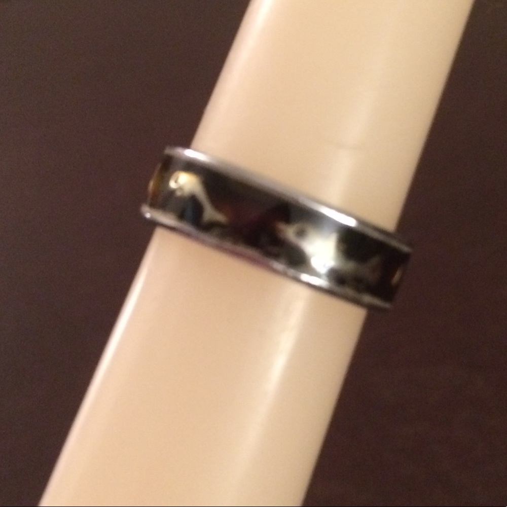Silver & Blue Dolphin Ring-Sz 7