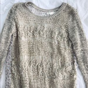 Chiffon back sweater