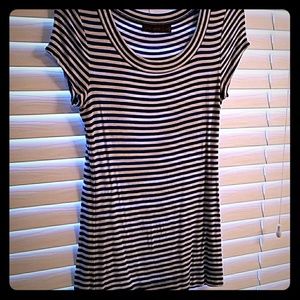 The Limited Royal blue & white stripe scoopneck