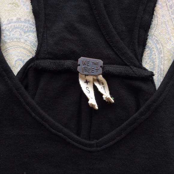 Free People 100% cotton tank top crossed straps - Picture 5 of 8