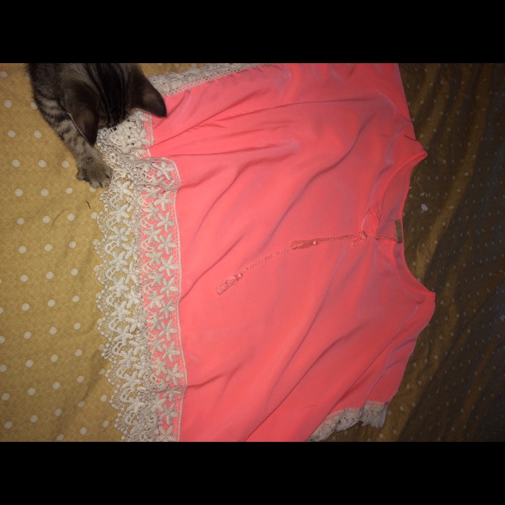 Coral pink blouse