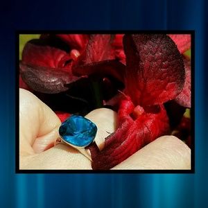 🌠STUNNING SEA SAPPHIRE ELEMENT RING