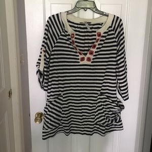 Nanette Lepore Red/(off)White/Blue Swim Coverup