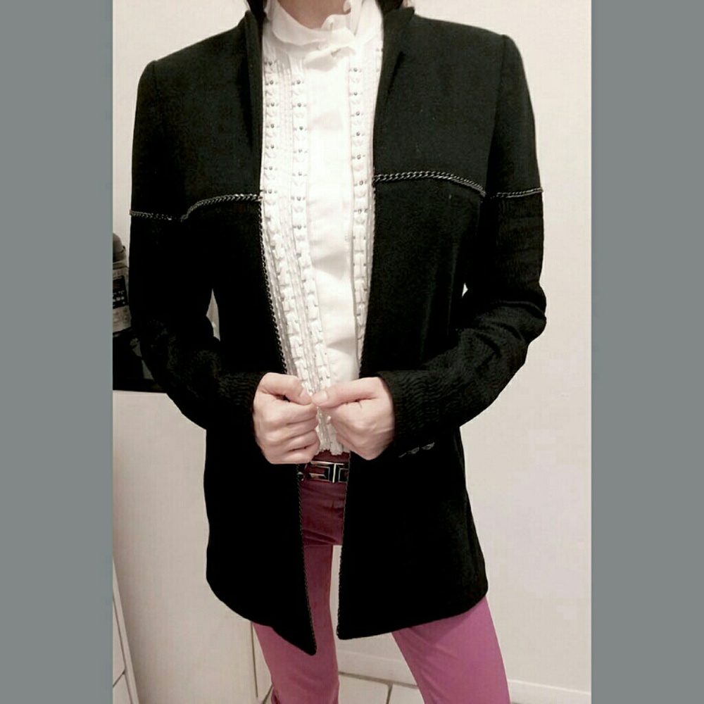 HOST PICK!!! CHANEL BLAZER/jACKET shimmering black - Picture 7 of 12