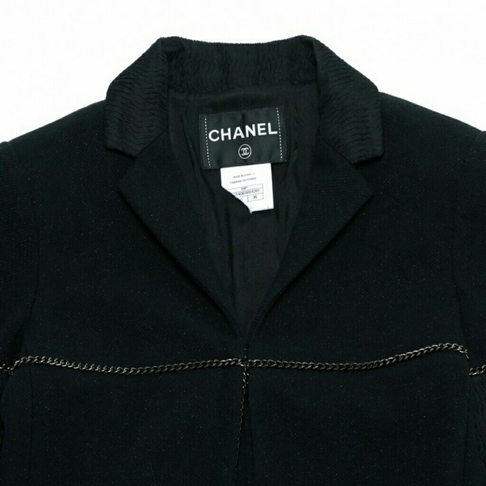 HOST PICK!!! CHANEL BLAZER/jACKET shimmering black - Picture 8 of 12