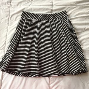 Black & White Striped Skirt