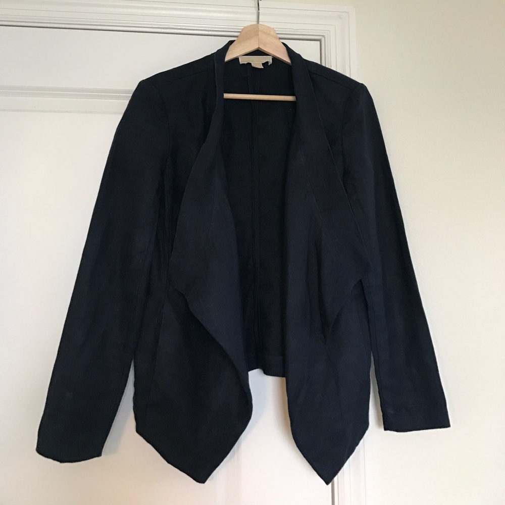 Michael Kors Navy Linen Blazer