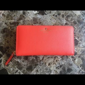 New Kate Spade Lacey Mikas Pond Tamale Red Wallet