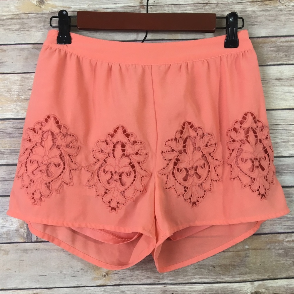 Blu pepper Tangerine Fabric Shorts with Decal