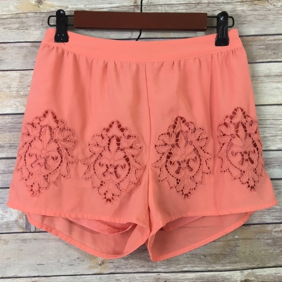 Blu pepper Tangerine Fabric Shorts with Decal - Picture 1 of 3