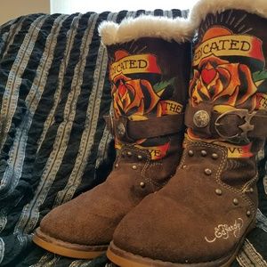 Ed Hardy Brown Boots sz.7
