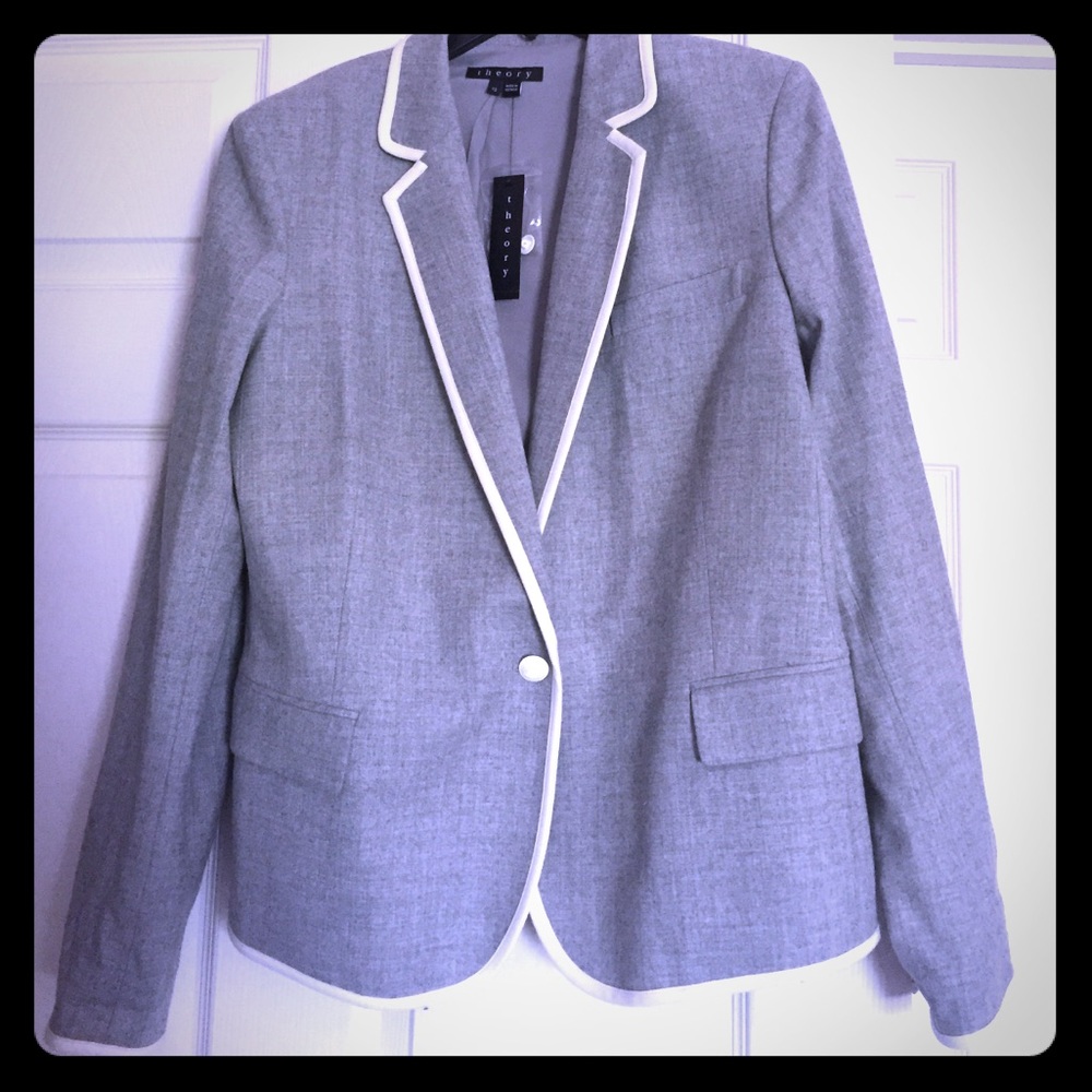 Theory Sz 12 Blazer Gray