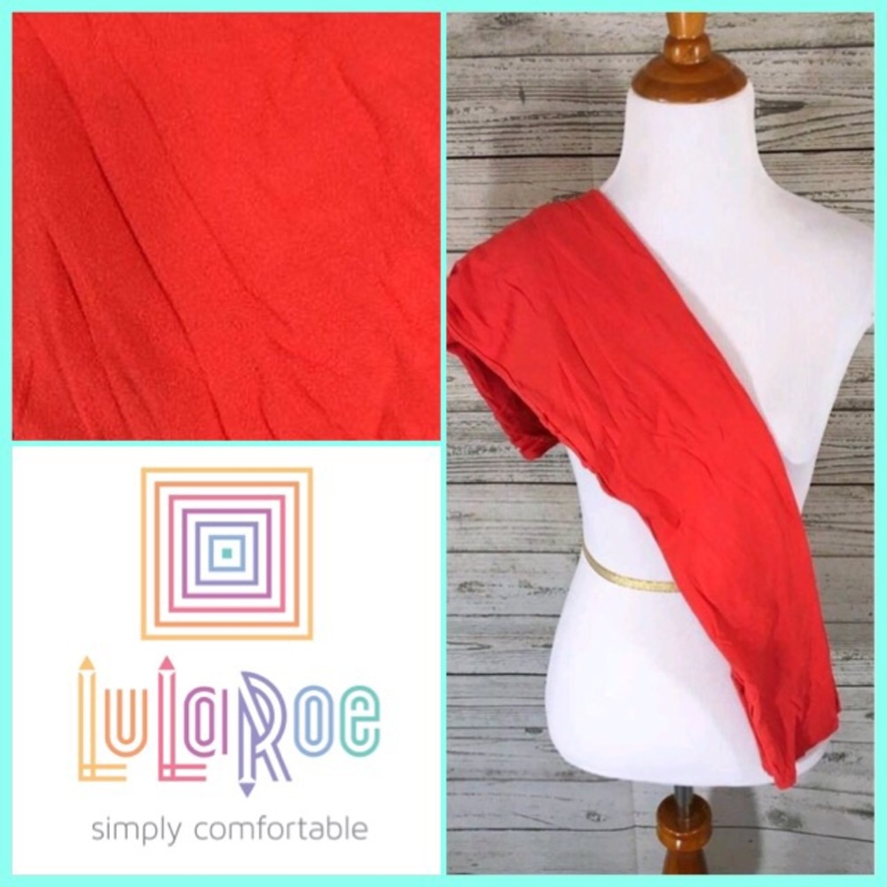 Solid Red LuLaRoe Leggings