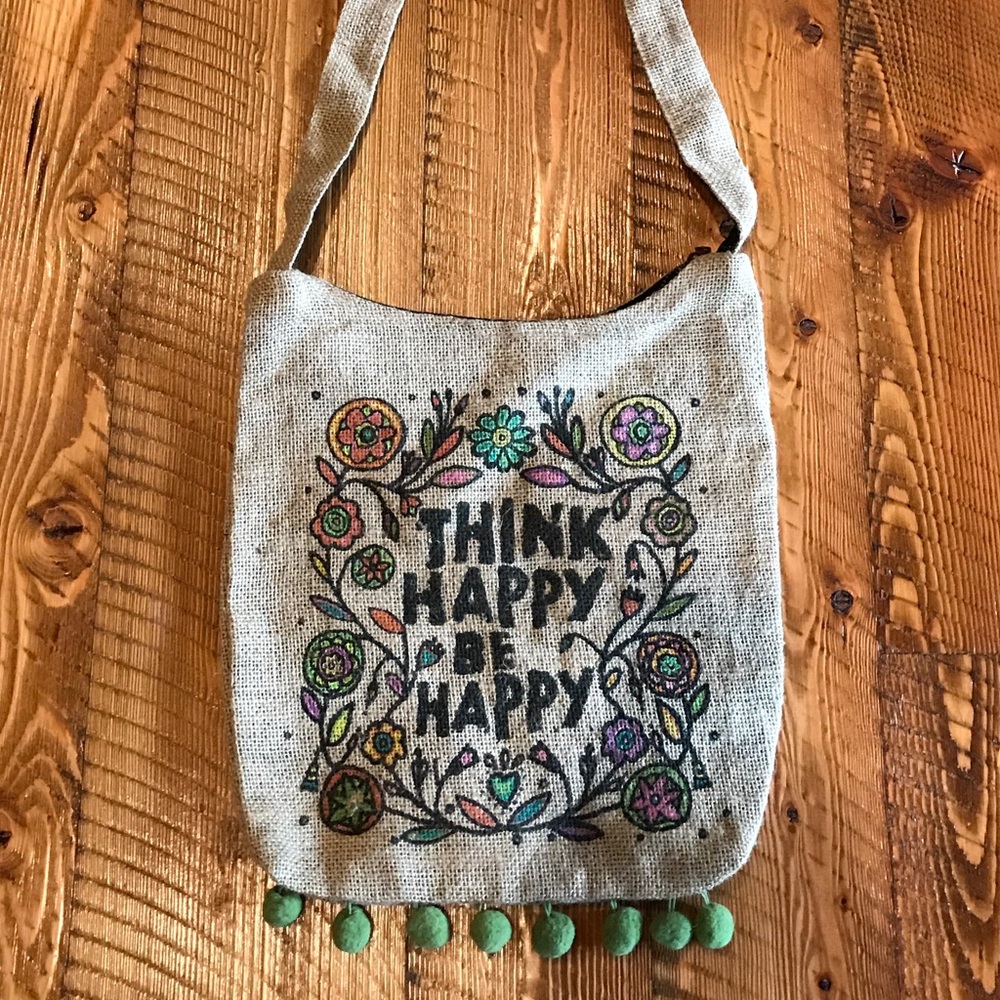 Cross-body Burlap Purse/Bag