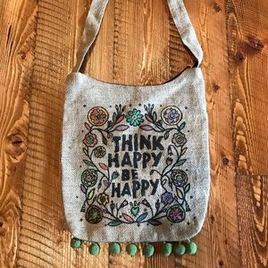 Cross-body Burlap Purse/Bag