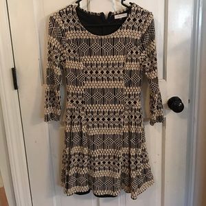 Black and white printed dress