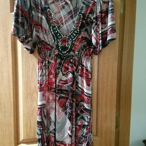 Gorgeous silky dress with beading