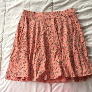 Pink/White Flower Skater Skirt