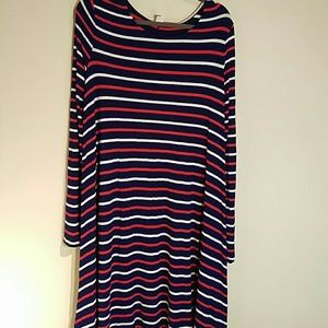 Lg Old Navy Red, White, Blue 4th July Swing Dress