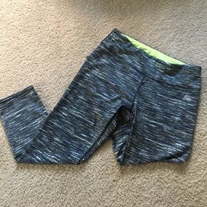 RBX athletic leggings grey and bright green size M