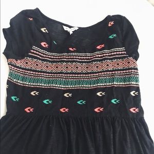 American Eagle cotton embroidered peplum