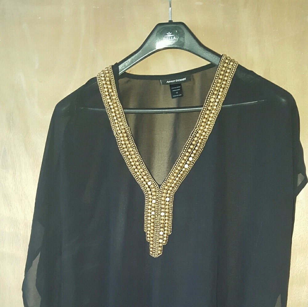 Black bathing suit cover up