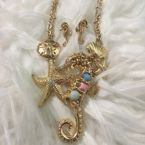 Sea horse jewelry set