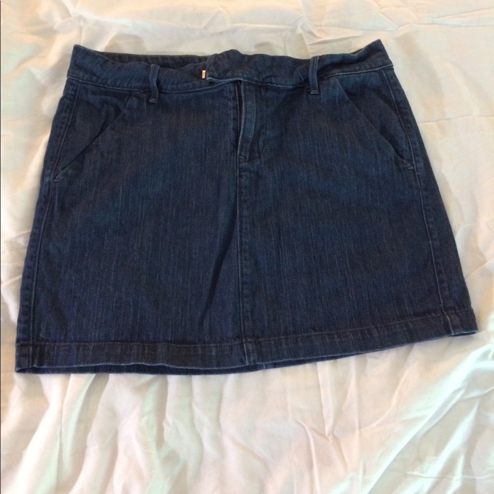 Dark denim mini skirt