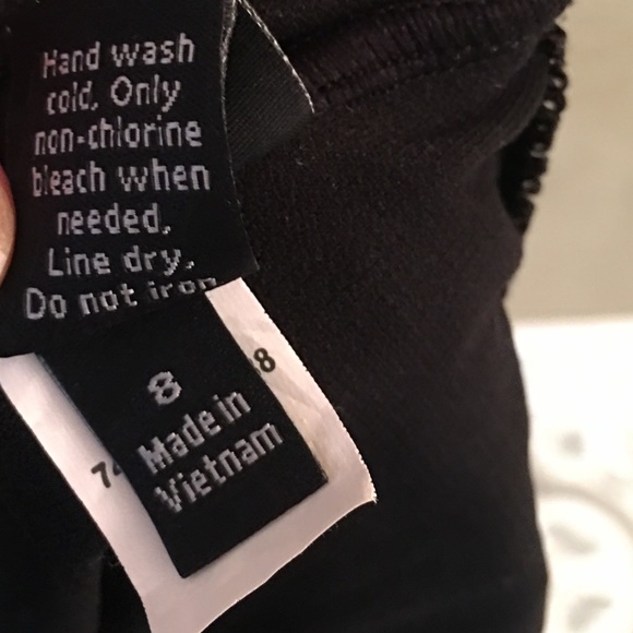 Black Bathing Suit top with front Ruffle Detail - Picture 5 of 5