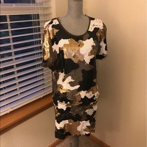 Michael Kors Camouflage Sequin Dress