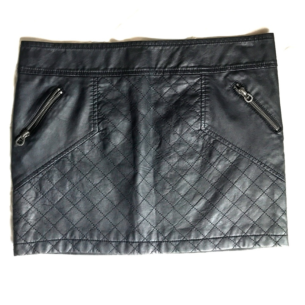 Black Leather Mini Skirt