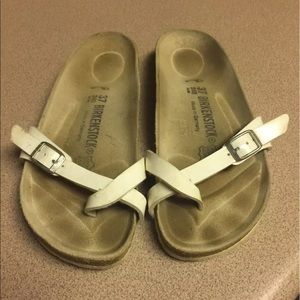 Birkenstock Birkis White Patent Leather Shoes 6/37