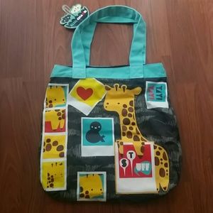 Crowded Teeth Giraffe Tote from Hot Topic