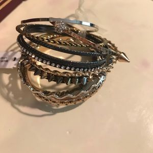 Black and gold bangles