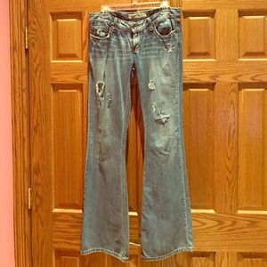 Light washed flared BKE denim